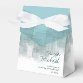 Caja Para Regalos Reflexiones de acuarela Gracias ID774 Verde azulad