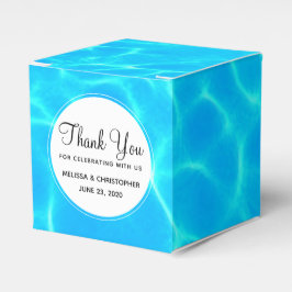 Caja Para Regalos Reflexiones sobre el agua de la piscina azul brill