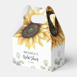 Caja Para Regalos Regadera de girasoles con flores acuarela para des