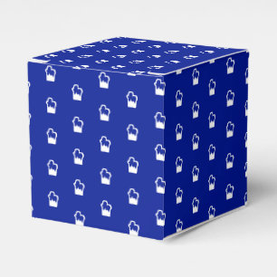 Caja Para Regalos Regalo azul cobalto de nieve blanca