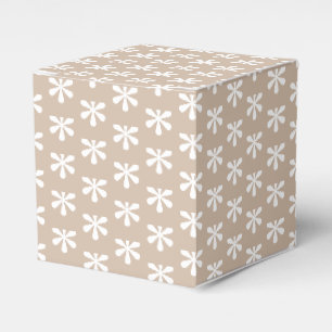 Caja Para Regalos Regalo beige de estrella de nieve blanca
