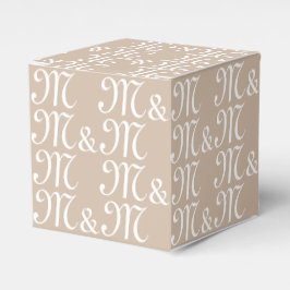 Caja Para Regalos Regalo beige monograma de personalizar con pareja