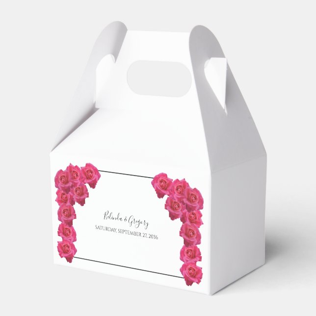 Caja Para Regalos Regalo Boda de rosas rosadas (Front Side)