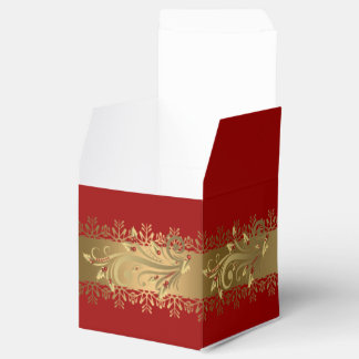 Caja Para Regalos Regalo Corporativo de Vacaciones Rojo y Dorado