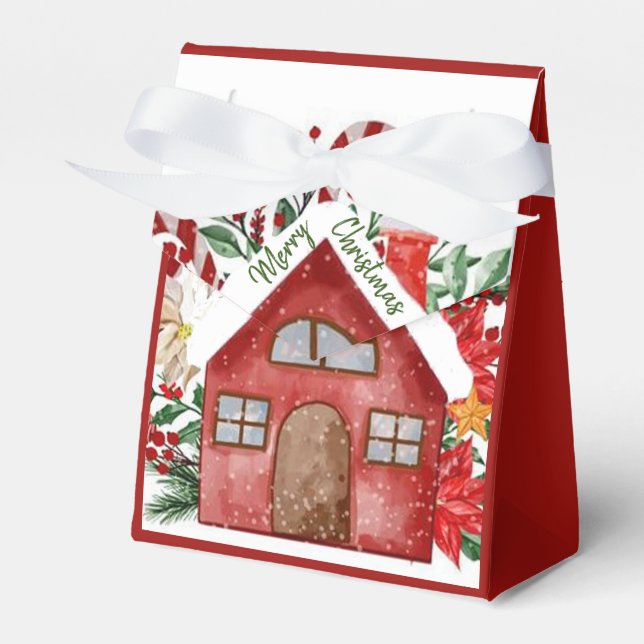 Caja Para Regalos Regalo de casa de Navidad (Front Side)