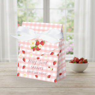 Caja Para Regalos Regalo de Cumpleaños 1º Berry Sweet Strawberry 