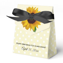 Regalo de cumpleaños amarillo girasol | Favor Box