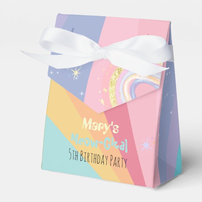 Caja Para Regalos Regalo de cumpleaños Caticorn Meow-Gical (Front Side)