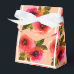 Caja Para Regalos regalo de cumpleaños de acuarela de flor rosa roja<br><div class="desc">caja de regalo/fiador para fiesta de cumpleaños de acuarela de flores rosas rojas con cinta blanca ilusima. Perfecto para una fiesta de cumpleaños temática para niños.</div>