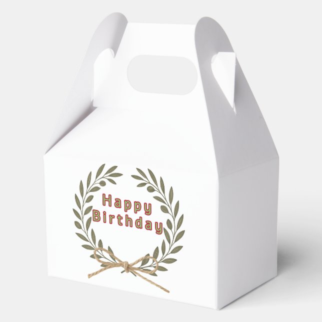 Caja Para Regalos Regalo de cumpleaños feliz  (Reverso )