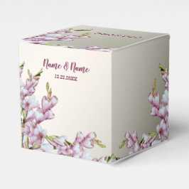 Caja Para Regalos Regalo de fiesta de bodas Flores blancas rosadas E