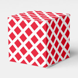 Caja Para Regalos regalo de rayas rojas y blancas de diamante de Nav