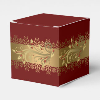 Caja Para Regalos Regalo de vacaciones corporativas de acebo rojo y 