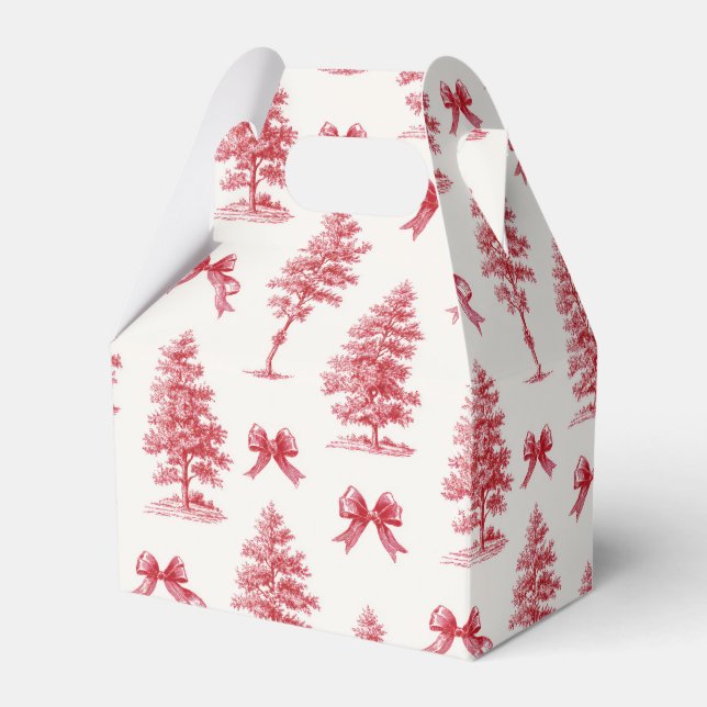 Caja Para Regalos Regalo navideño rojo y blanco (Front Side)