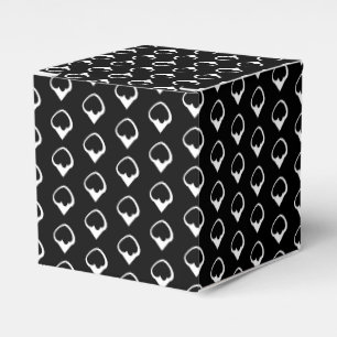 Caja Para Regalos Regalo negro con nevadas blancas
