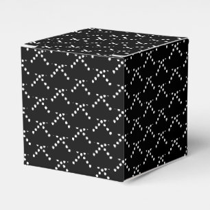 Caja Para Regalos Regalo negro de estrellas de nieve blanco