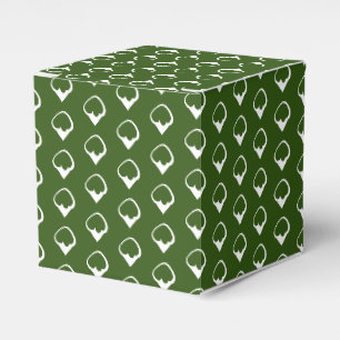 Caja Para Regalos Regalo verde del bosque de nevadas blanco