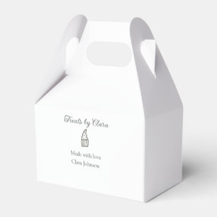 Caja Para Regalos regalos de brillo de plata panadería hecha con amo
