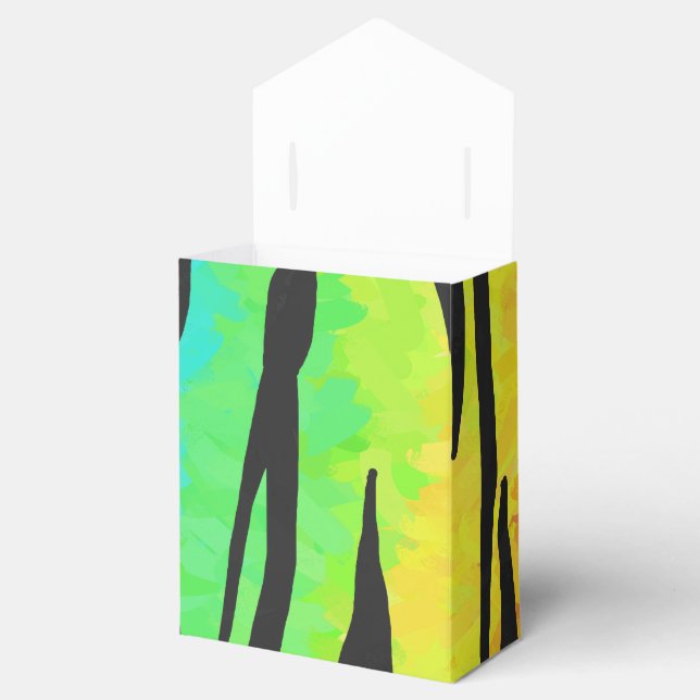 Caja Para Regalos Regalos de tigres negros y arcoiris (Abierto)