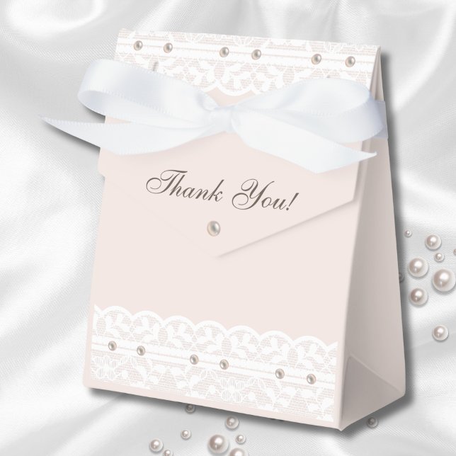 Caja Para Regalos Regencia rosa Vintage White Lace Bridal Shower (Subido por el creador)