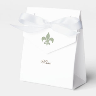 Caja Para Regalos Regency French Green Fleur de Lis MGracias Boda