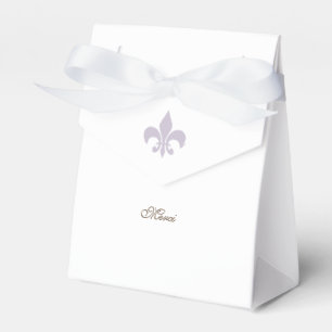 Caja Para Regalos Regency French Purple Fleur de Lis Merci Boda