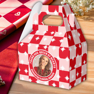 Caja Para Regalos Reina Retro De Corazones, Foto De Ducha De Novias