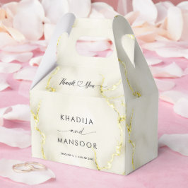 Caja Para Regalos Relieve metalizado dorado Boda de Textura de Mármo