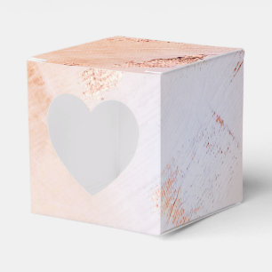 Caja Para Regalos Relieve metalizado falso Rosa Oro y pintura de ser