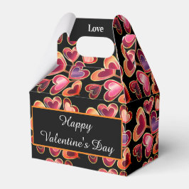 Caja Para Regalos Relieve metalizado texturizado pila de doble coraz