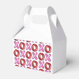 Caja Para Regalos Relieve metalizado XOXO Día de San Valentín rosado