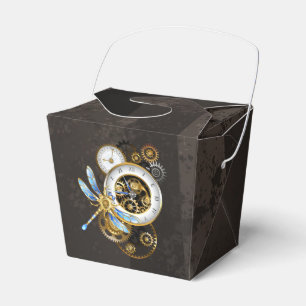 Caja Para Regalos Reloj de vapor con libélula mecánica