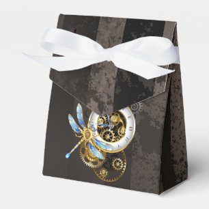 Caja Para Regalos Reloj de vapor con libélula mecánica
