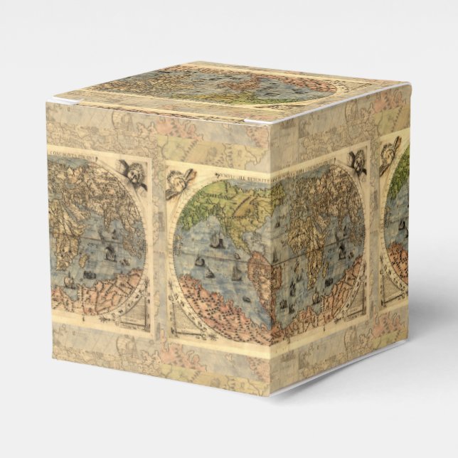 Caja Para Regalos Renacimiento del Mapa Antiquev de Forlani de 1565 (Costado Anverso)