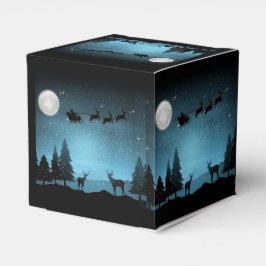 Caja Para Regalos Renos Adorables De Noche