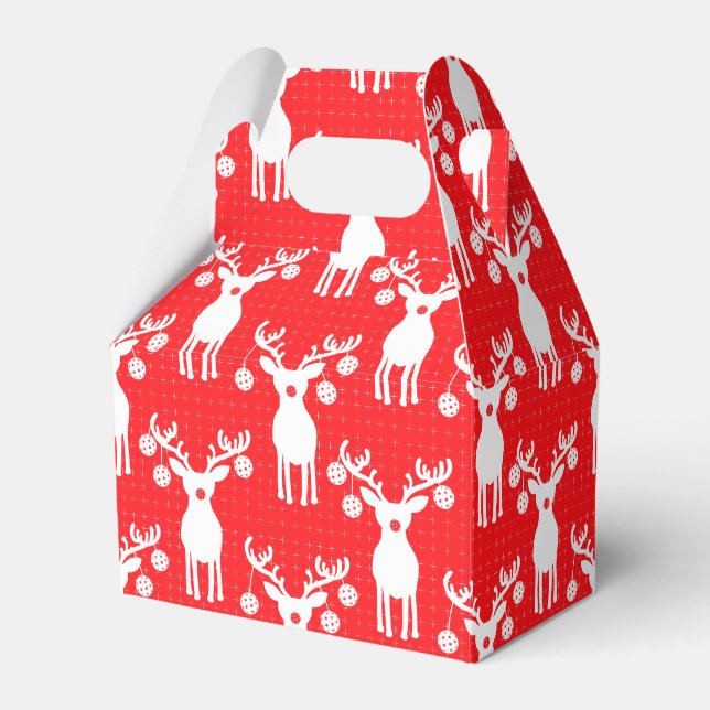 Caja Para Regalos Renos de pellebol: Feliz 🎁 navideño (Front Side)