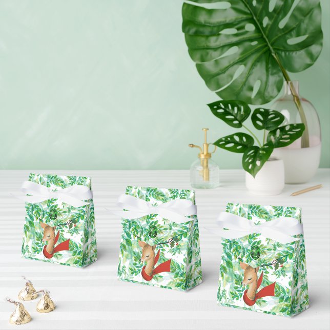 Caja Para Regalos Renos de vacaciones en hojas (Subido por el creador)