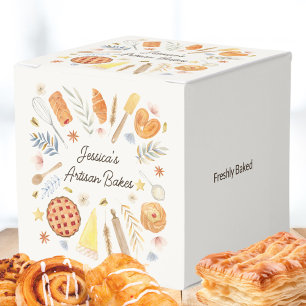 Caja Para Regalos Repostería de Pastelería de Acuarela Personalizada