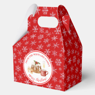 Caja Para Regalos Repostería Navideña Pudín De Navidad
