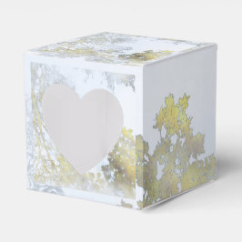 Caja Para Regalos Resplandor dorado de hoja ancha