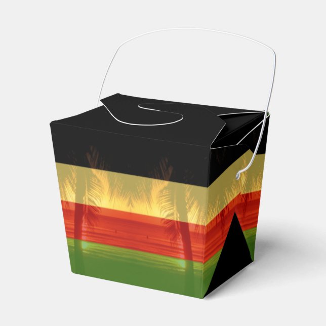 Caja Para Regalos Restaurante jamaiquino Rasta Jamaica Beach Palm Tr (Front Side)