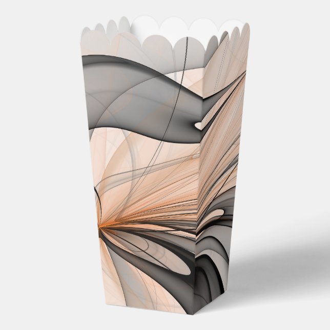 Caja Para Regalos Resumen Antracita Grey Siena Arte Fractal Moderno (Anverso)