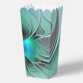 Caja Para Regalos Resumen Con Arte Fractal Azul Y Moderno