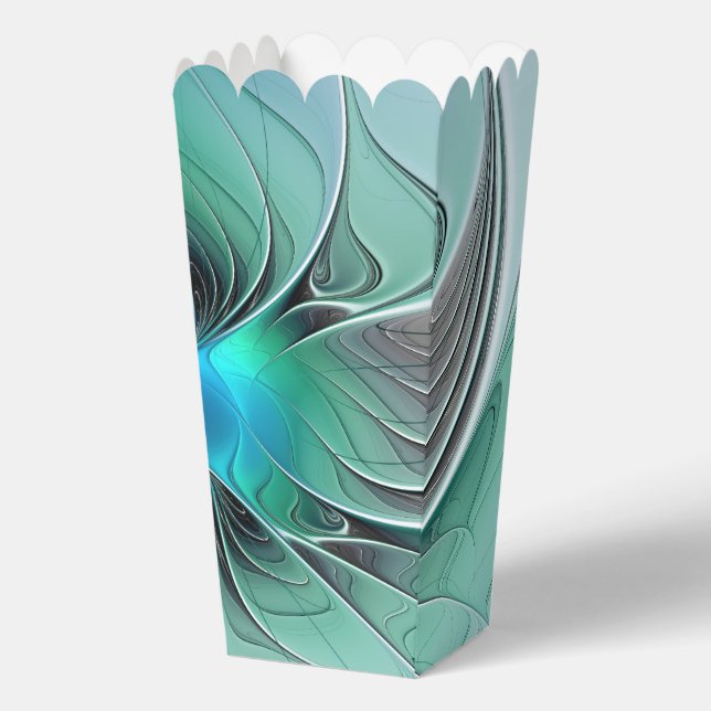 Caja Para Regalos Resumen Con Arte Fractal Azul Y Moderno (Anverso)