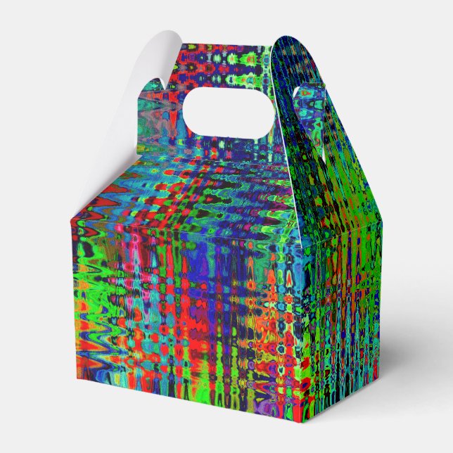 Caja Para Regalos Resumen de Chevron arco iris (Reverso)