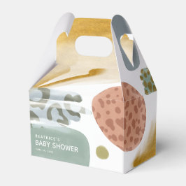 Caja Para Regalos Resumen de color de agua Animal Paint Baby Shower
