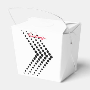Caja Para Regalos Resumen de medio tono Circle Zigzag Chevron