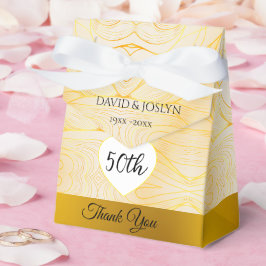 Caja Para Regalos Resumen de oro clásico 50 aniversario Boda
