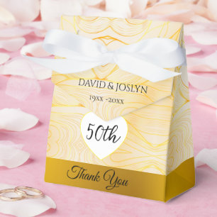 Caja Para Regalos Resumen de oro clásico 50 aniversario Boda