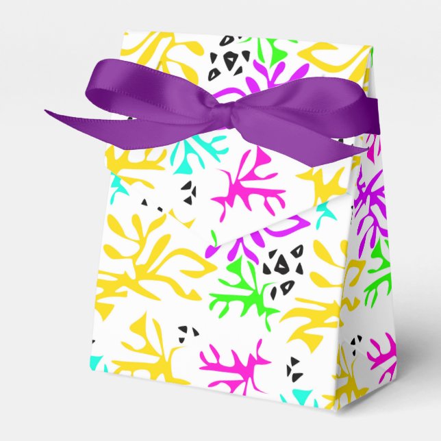 Caja Para Regalos Resumen de patrón de neón multicolor (Front Side)